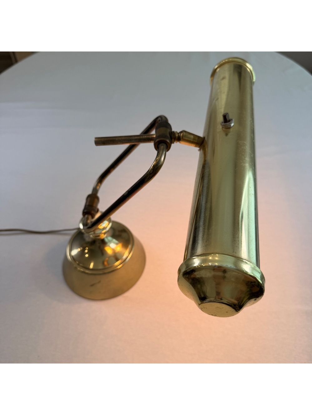 Vintage Brass Bankers Piano Lamp 2 Light Adjustable Arm Desk